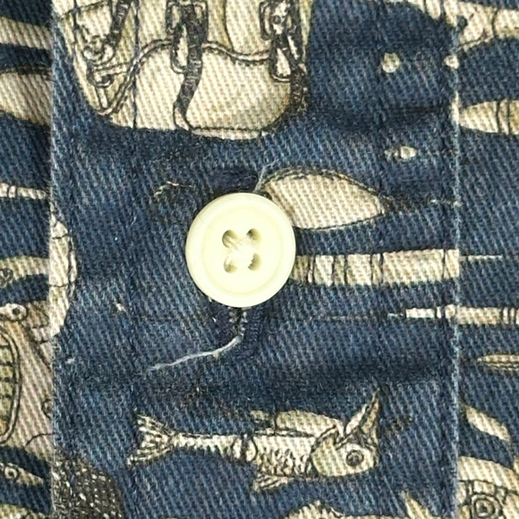 Woolrich Shirt Adult EXTRA LARGE Blue Fishing Tackle Reel Rugged Outdoor Wear - Picture 7 of 10